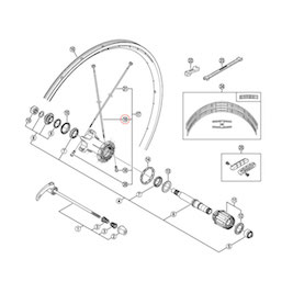 (WH7801) Rear Right Spoke w/ Washer