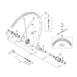 (WH7801SL) Rear Right Spoke w/Plug